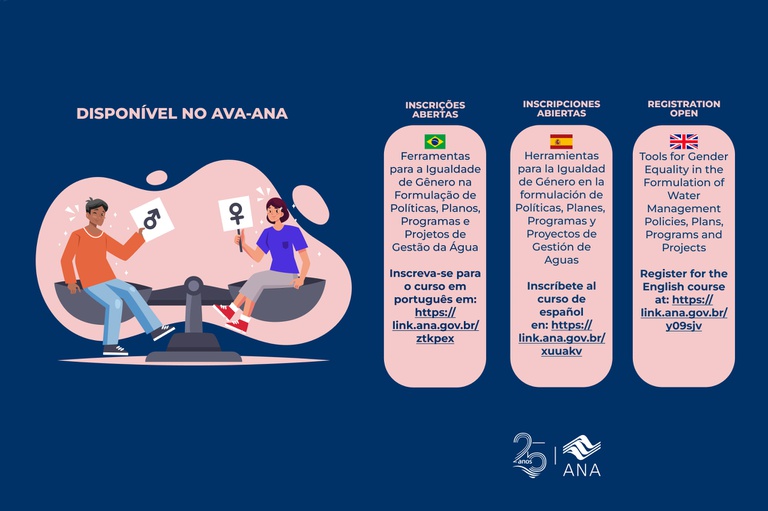 curso on-line Ferramentas para a Igualdade de Gênero na Formulação de Políticas, Planos, Programas e Projetos de Gestão da Água