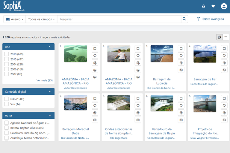 Tela do Sistema Sophia