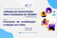 ANA inicia Jornada de Capacitação para Colegiados do SINGREH com debate sobre processos de mobilização e eleição