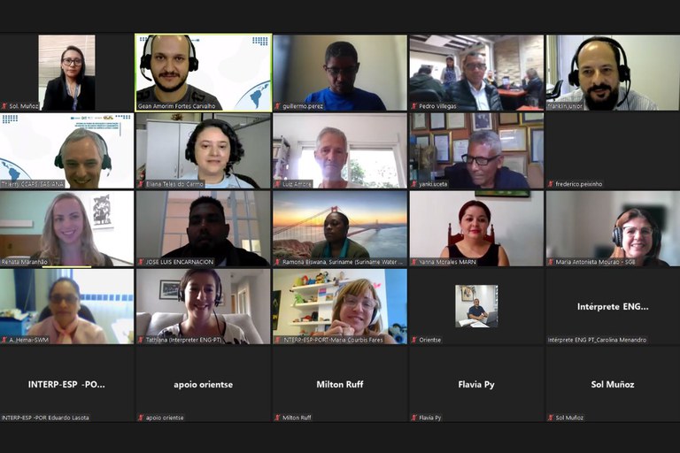 Participantes da 3ª Oficina em videoconferência