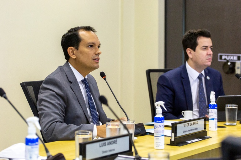 Saback e Cruz (da esq. para a dir.) dialogam sobre Rede Monitoramento COVID Esgotos