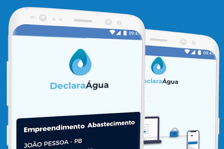 Telas do aplicativo DeclaraÁgua