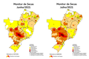Monitor de Secas: junho e julho de 2021