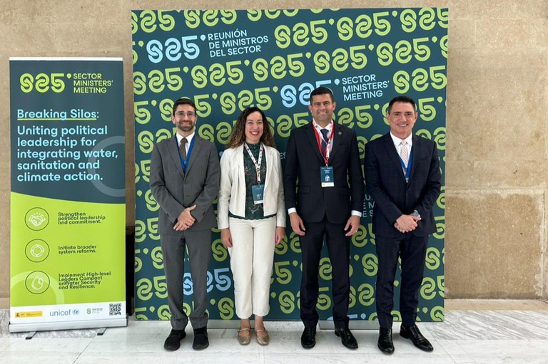 Diretor da ANA Leonardo Góes (à dir.) participa da Reunião de Ministros do Setor (SMM 2025) em Madri, Espanha