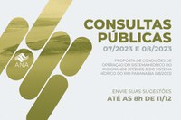Consultas públicas sobre condições de operação dos sistemas hídricos dos rios Grande e Paranaíba recebem sugestões da sociedade até 11 de dezembro