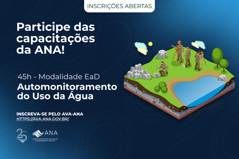 Informações sobre o curso on-line Automonitoramento do Uso da Água
