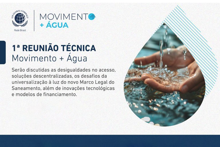 Informações sobre a 1ª reunião técnica do Movimento + Água