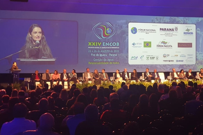 Diretora-presidente discursa na solenidade de abertura do ENCOB 2022