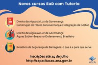 INSCRIÇÕES ABERTAS! Capacitação da ANA oferece cursos gratuitos sobre Direito das Águas e segurança de barragens