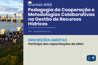 Inscrições abertas para capacitação em Pedagogia da Cooperação aplicada à gestão de recursos hídricos