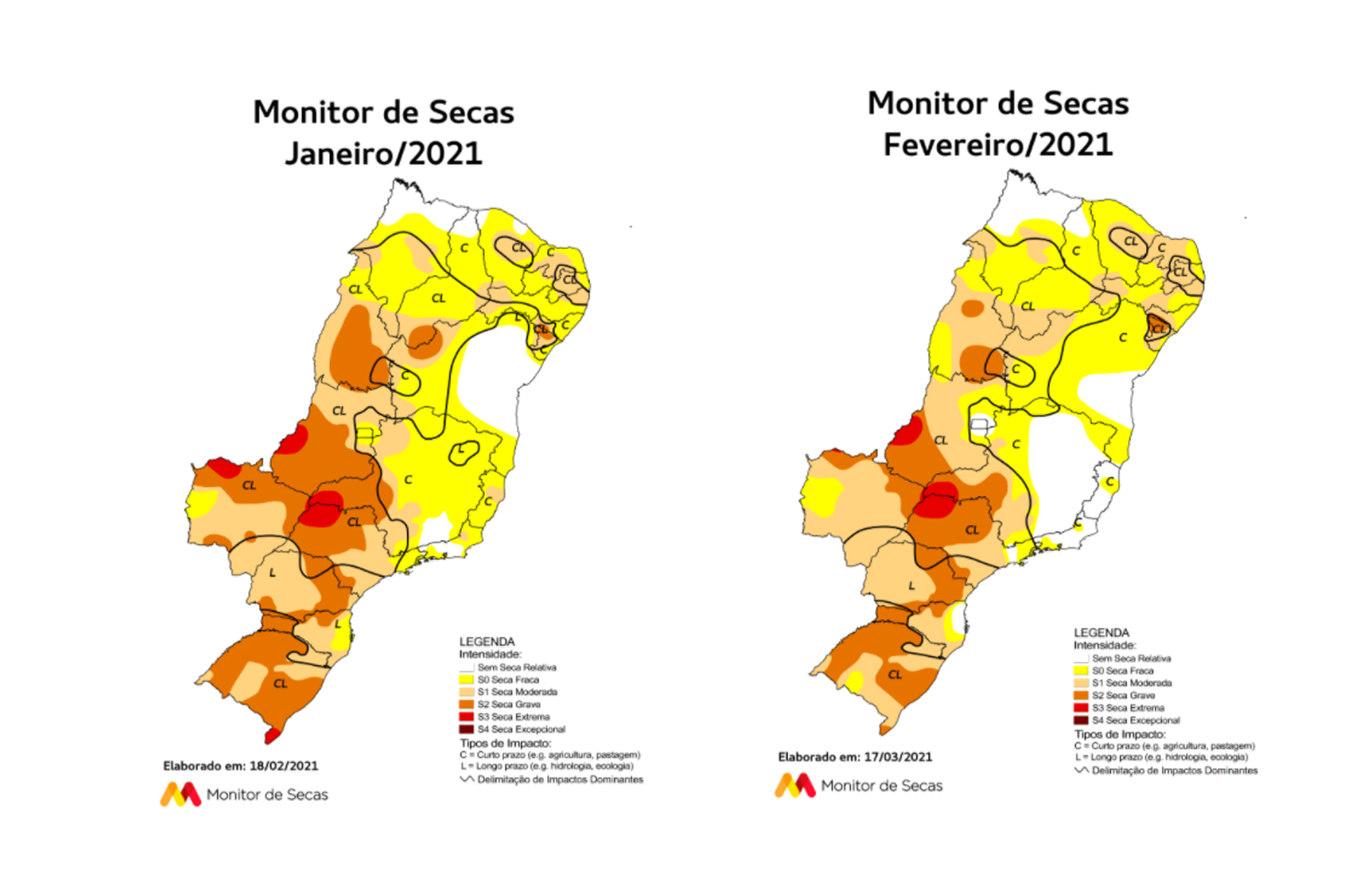 Paraíba tem 100% do território com seca pelo segundo mês seguido, aponta Monitor