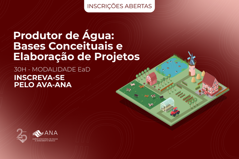 Informações sobre o curso Produtor de Água: Bases Conceituais e Elaboração de Projetos