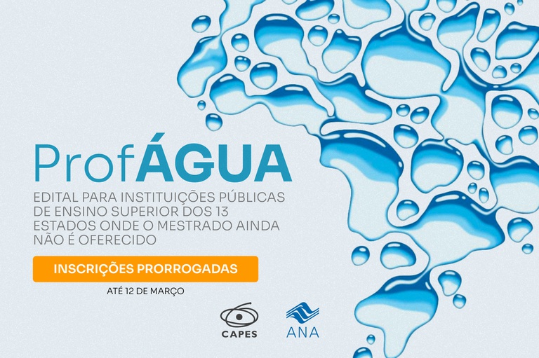 Prorrogação do prazo de envio das propostas de adesão ao ProfÁgua