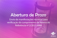 Reguladores dos serviços de água e esgoto terão até 1º de agosto para comprovar atendimento da Norma de Referência nº 2/2021