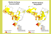 Seca fica mais branda no Centro-Oeste e no Sudeste segundo Monitor de Secas. Fenômeno se intensifica no Sul e fica estável no Nordeste