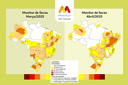 Mapas do Monitor de março e abril de 2025