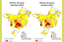 Mapas do Monitor de Secas de setembro e outubro de 2022