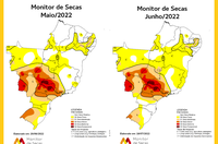 Seca fica mais branda no Sul e Nordeste e mais severa no Centro-Oeste e Tocantins em junho. Severidade do fenômeno fica estável no Sudeste