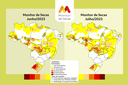 Mapas do Monitor de Secas de junho e julho de 2023