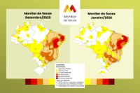 Seca se intensifica no Nordeste e fica estável no Sul. Fenômeno se abranda no Centro-Oeste, Norte e Sudeste conforme atualização do Monitor de Secas