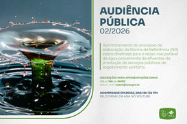 Termina nesta terça-feira (24) prazo para inscrição na audiência pública sobre reúso não potável de água de esgoto