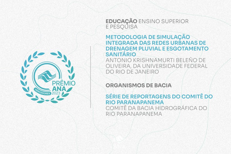 Vencedores do Prêmio ANA 2023