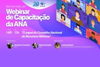 Webinar da ANA debate papel do Conselho Nacional de Recursos Hídricos nesta quinta (14)