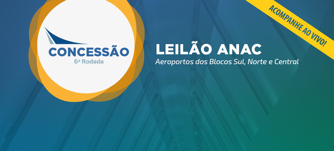 Assista, ao vivo, à transmissão do leilão da 6ª rodada de concessão de aeroportos