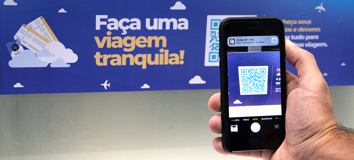 Projeto QR Code nos aeroportos traz informação sobre direitos e deveres para os passageiros