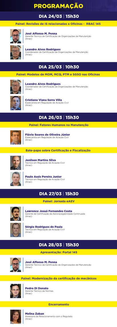 Programação atualizada