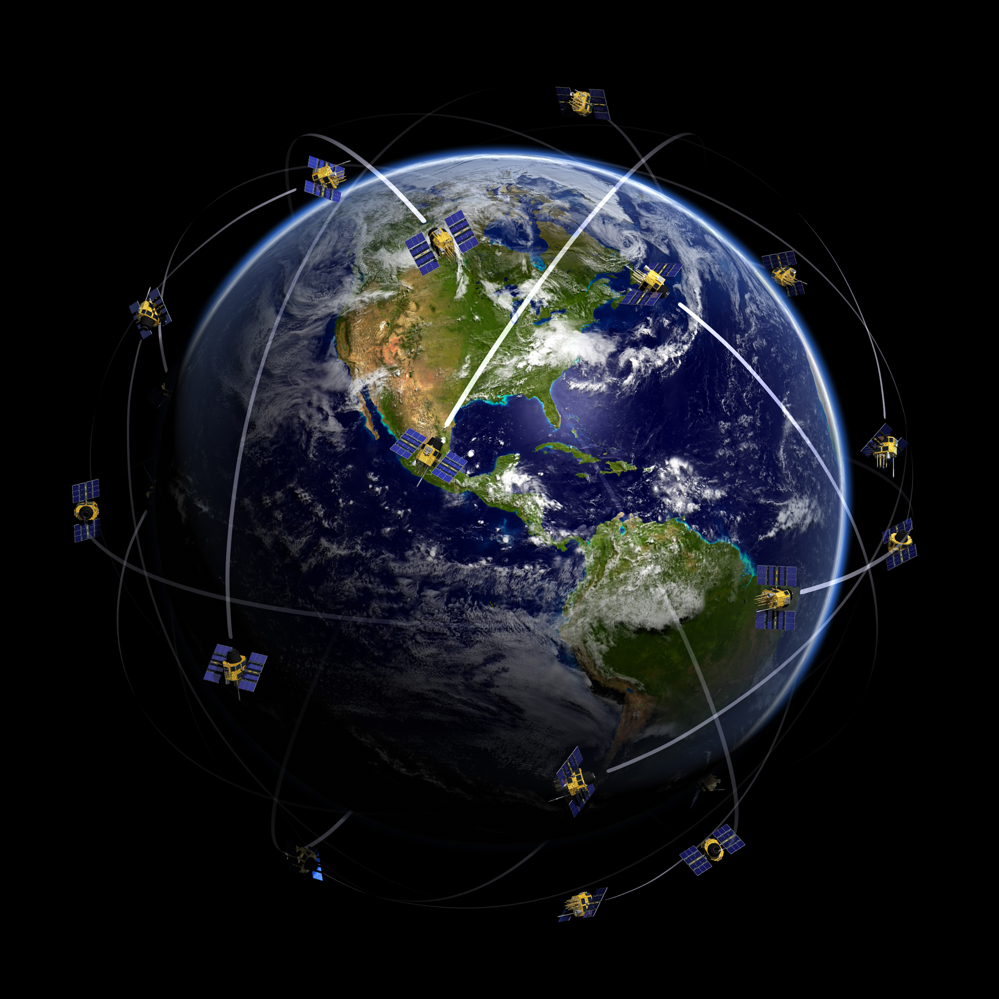 Satélites e planeta Terra