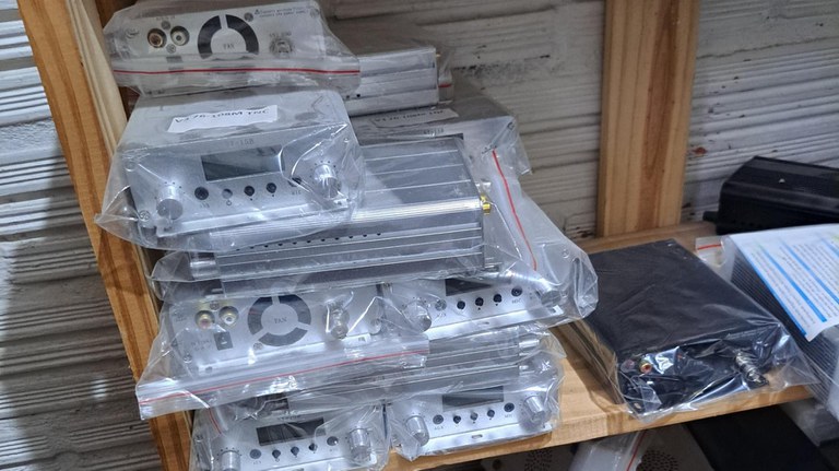 Equipamentos apreendidos