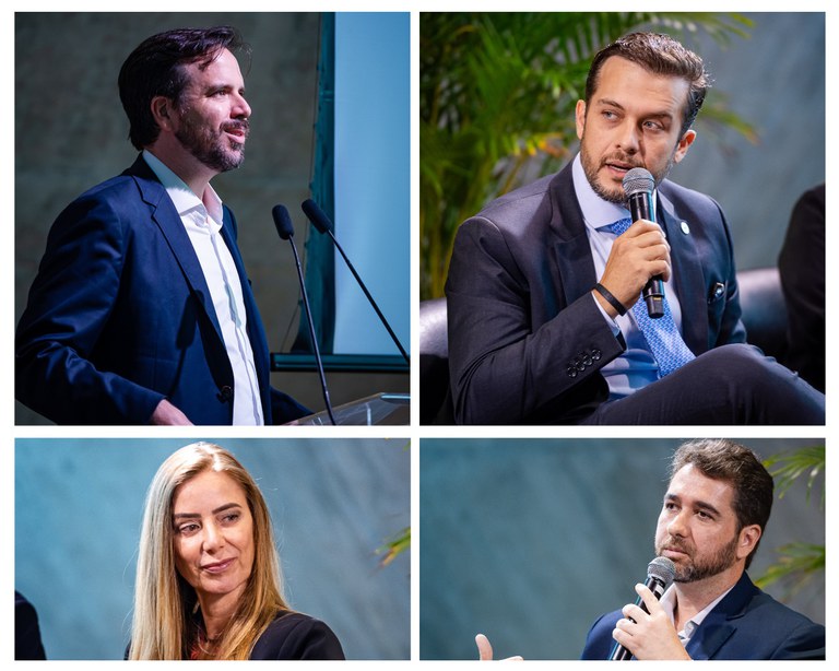 DA esquerda para direita, de cima para baixo: presidente Carlos Baigorri; Conselheiro Edson Holanda; superintendentes Gesilea Teles e José Borges.