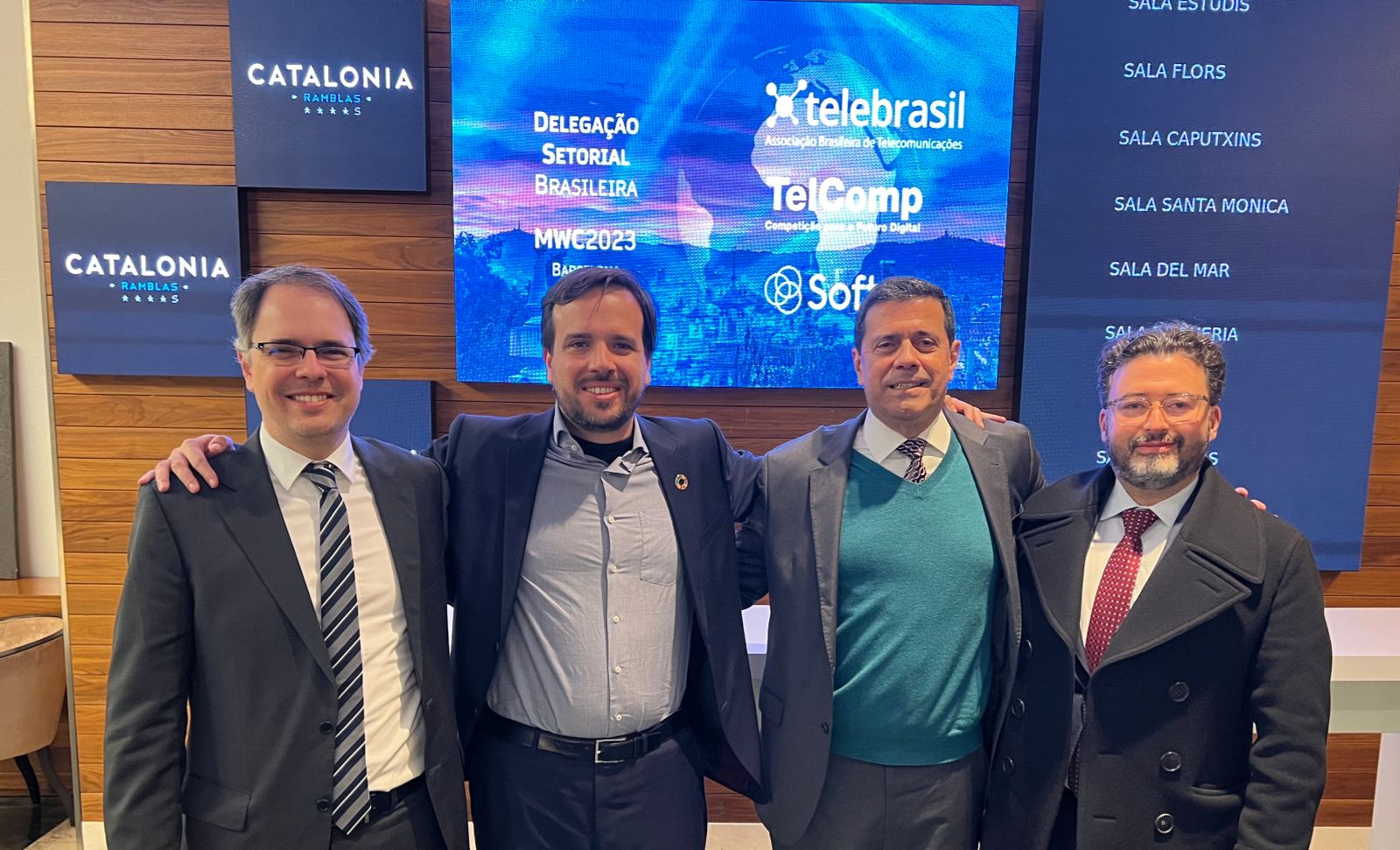 Artur Coimbra, Carlos Baigorri, Moisés Moreira e Alexandre Freire no MWC23