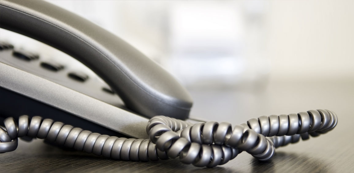 Foto de um telefone fixo