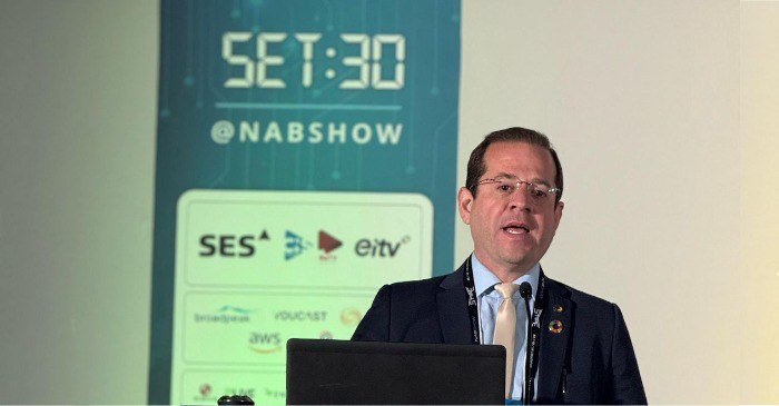 Conselheiro substituto da Anatel, Vinicius Caram, participou dos eventos SET:30 e Aerp Day, realizados no contexto da NAB Show 2025
