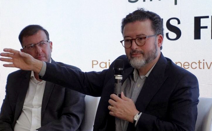 Conselheiro Alexandre Freire durante o evento