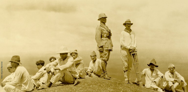 Foto histórica de Cândido Mariano da Silva Rondon e equipe