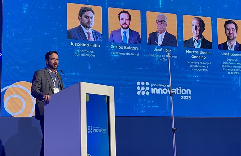 Presidente da Agência Nacional de Telecomunicações, Carlos Baigorri, fala no Telebrasil Innovation 2023