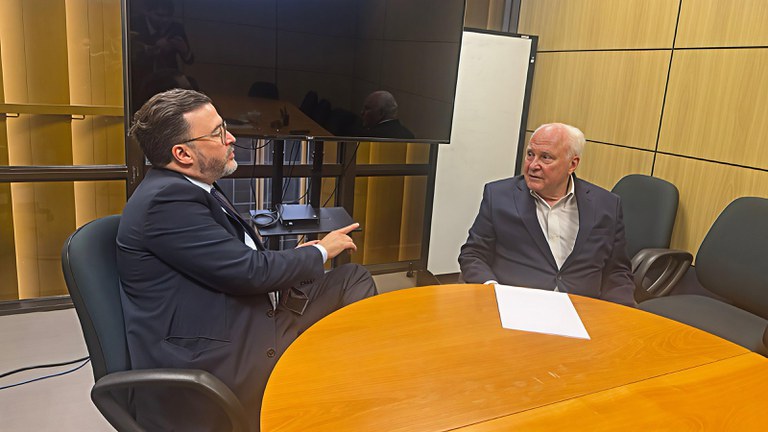 Conselheiro Alexandre Freire e ex-conselheiro Luiz Francisco Tenório Perrone