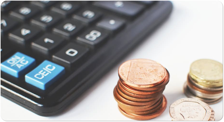 Calculadora e moedas