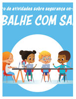 Livro de atividades sobre segurança on-line trabalhe com Sango