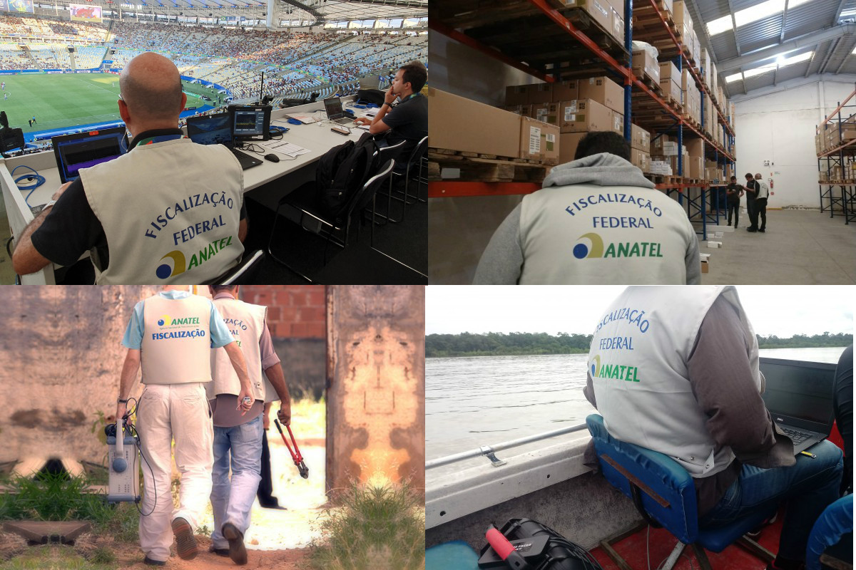 Fiscais da Anatel em ação