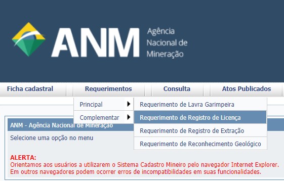 Preencher o formulário eletrônico