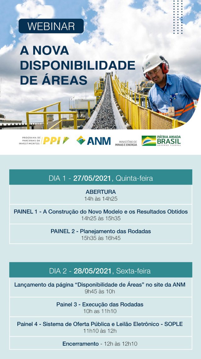 Evento de dois dias conta com debates entre ANM, setor privado e as pastas de Minas e Energia e Economia