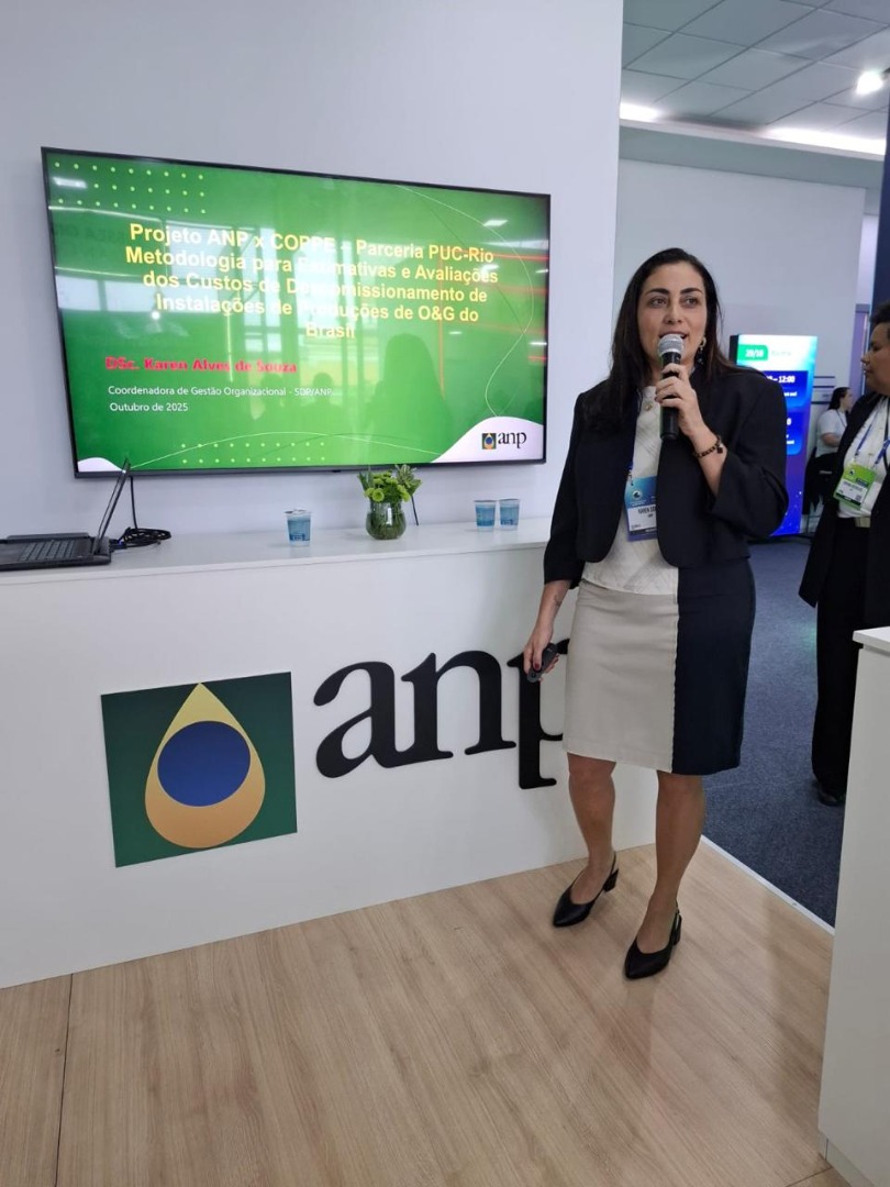 Apresentação no estande da ANP