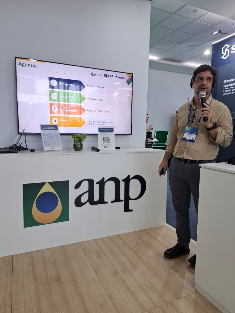 Apresentação no estande da ANP