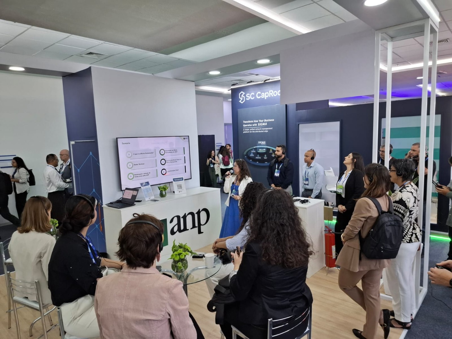 Apresentação no estande da ANP