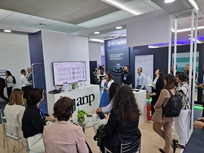 Apresentação no estande da ANP