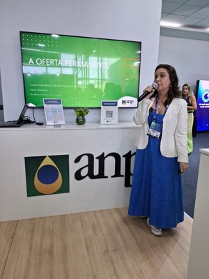 Apresentação no estande da ANP